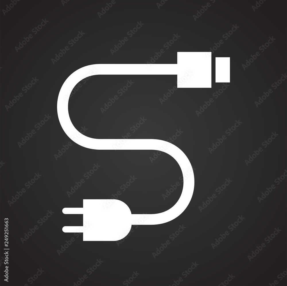 Fototapete Electric ware icon on black background for graphic and web design, Modern simple vector sign. Internet concept. Trendy symbol for website design web button or mobile app