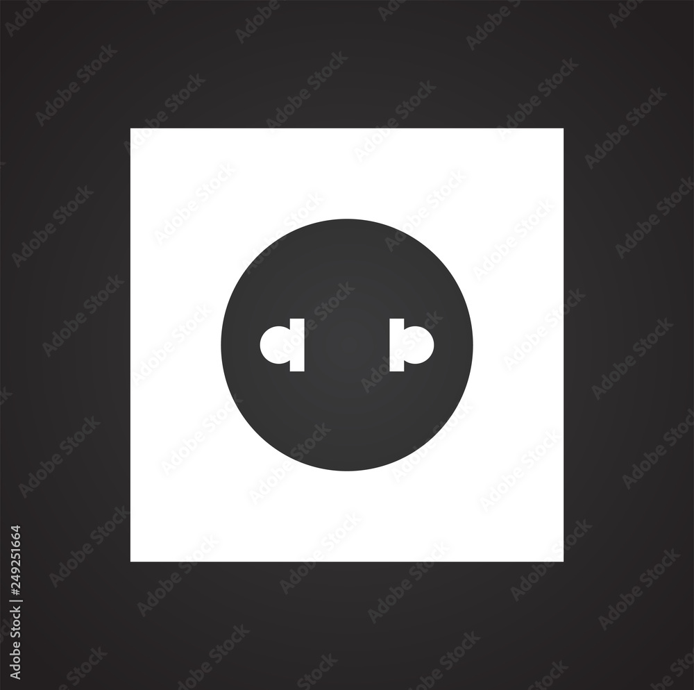Fototapete Electric ware icon on black background for graphic and web design, Modern simple vector sign. Internet concept. Trendy symbol for website design web button or mobile app