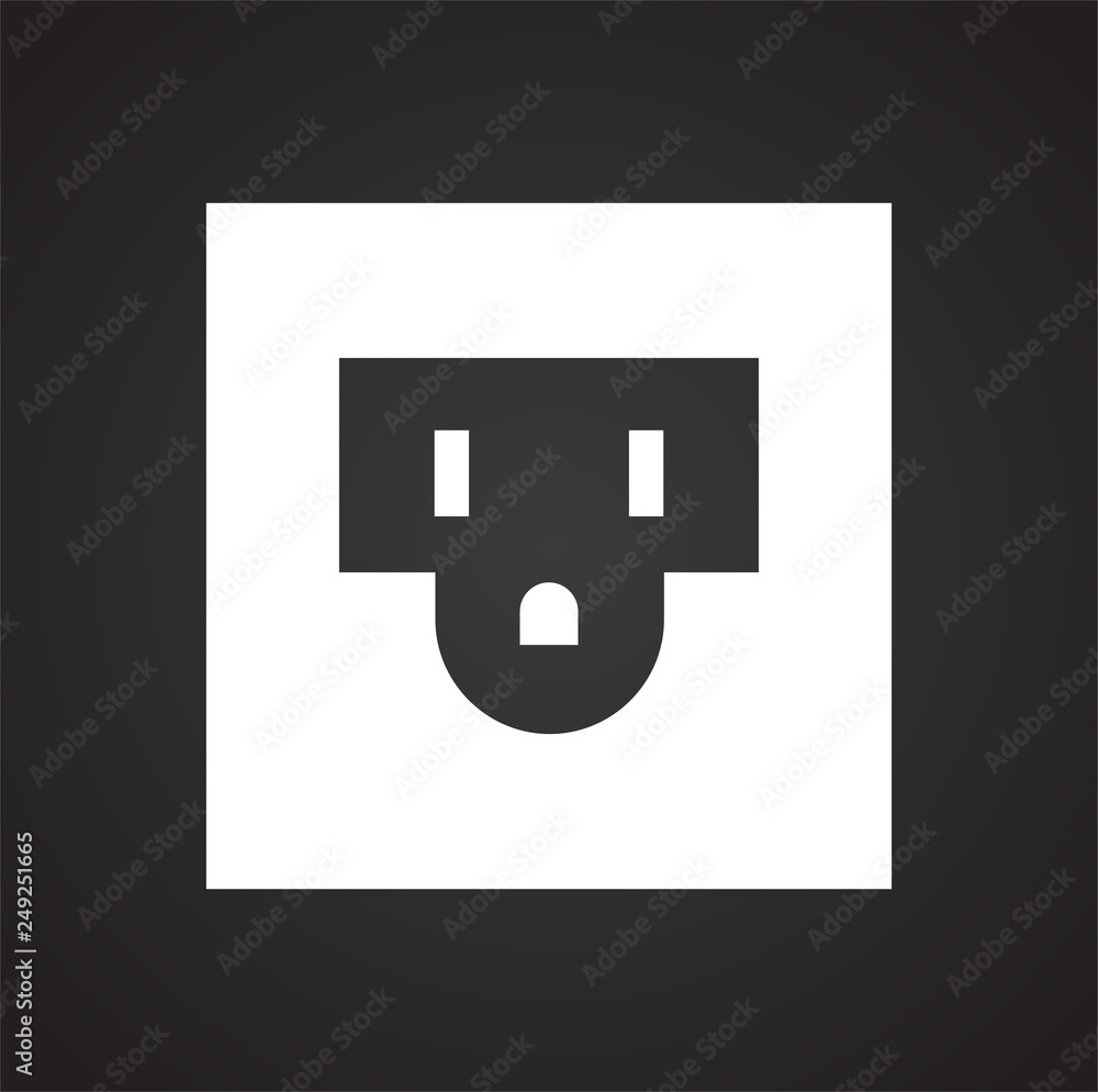 Fototapete Electric ware icon on black background for graphic and web design, Modern simple vector sign. Internet concept. Trendy symbol for website design web button or mobile app