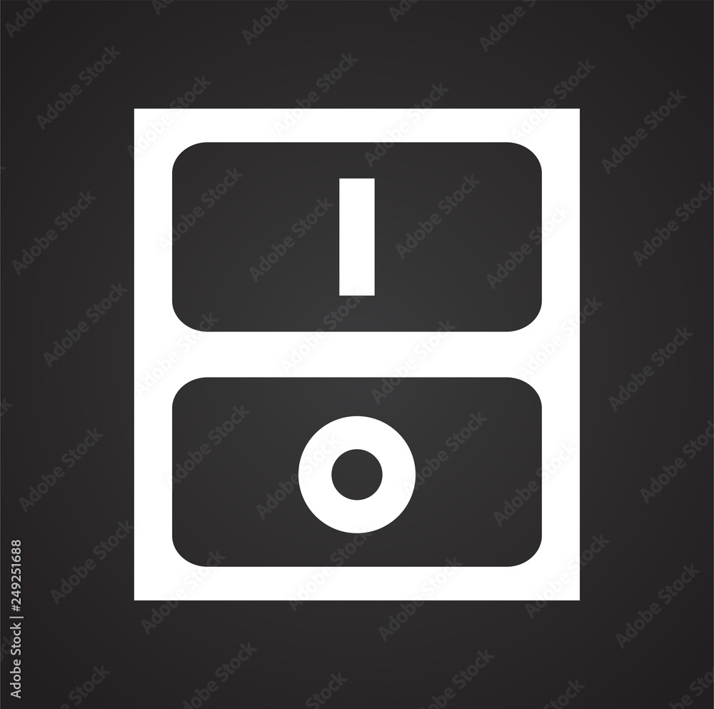 Fototapete Electric ware icon on black background for graphic and web design, Modern simple vector sign. Internet concept. Trendy symbol for website design web button or mobile app