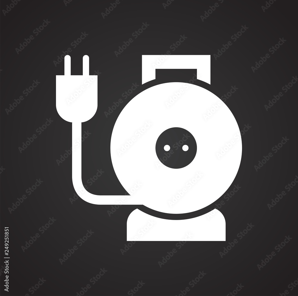 Fototapete Electric ware icon on black background for graphic and web design, Modern simple vector sign. Internet concept. Trendy symbol for website design web button or mobile app
