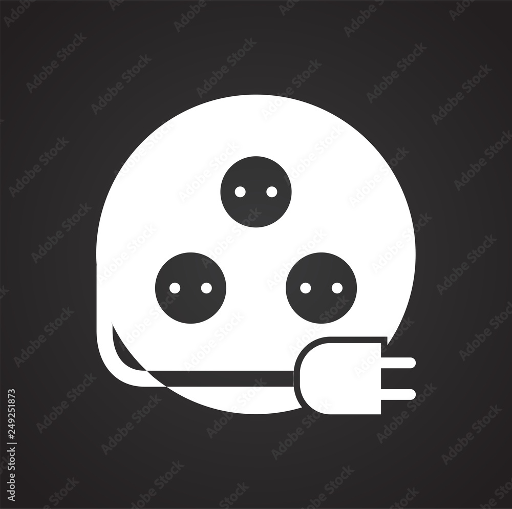 Fototapete Electric ware icon on black background for graphic and web design, Modern simple vector sign. Internet concept. Trendy symbol for website design web button or mobile app