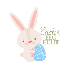easter egg hunt label isolated icon