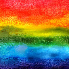 An abstract vector and watercolor background texture in vibrant rainbow colours