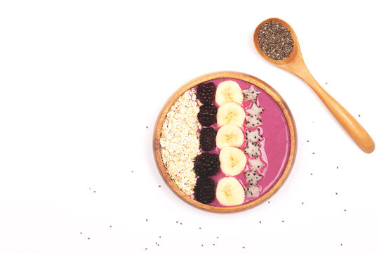 Smoothie Bowl On White Background