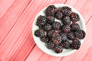 Blackberries close up