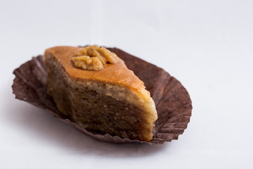 Paxlava or Pakhlava isolated national Azerbaijan Novruz pastry