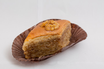 Paxlava or Pakhlava isolated national Azerbaijan Novruz pastry