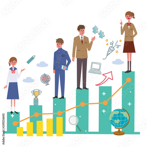 学生 学校生活 コンセプト イラスト Arrow Wall Mural Arr Matsu 学生 学校生活 コンセプト イラスト Arrow Wall Mural Arr Matsu