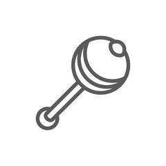 Rattle, maraca line icon.