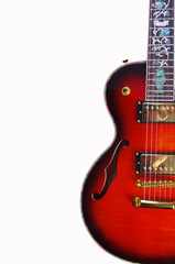 Electric guitar on a white background. Isolated on white