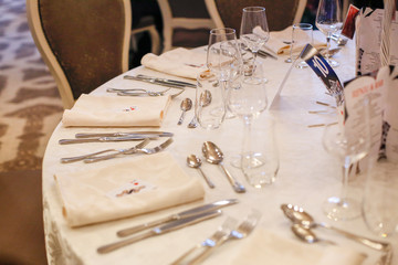 Beautiful settings for wedding