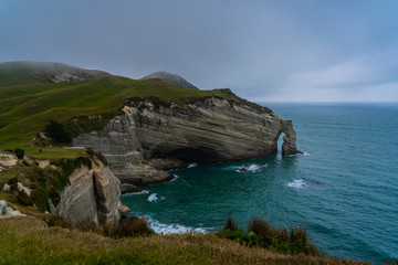 Fototapeta premium Able Tasman national park New Zealand, Tasman District South Island New Zealand, a spectacular rugged coastline at Cape Farewell in New Zealand.