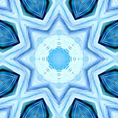 Christmas abstract background pattern snowflakes.  Reflection.