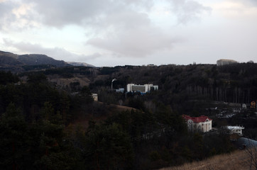 Obraz premium beautiful winter mountain landscape
