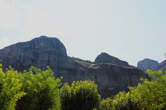 Monastery of St. George Mandila in Meteora rock formation Kalambaka Greece