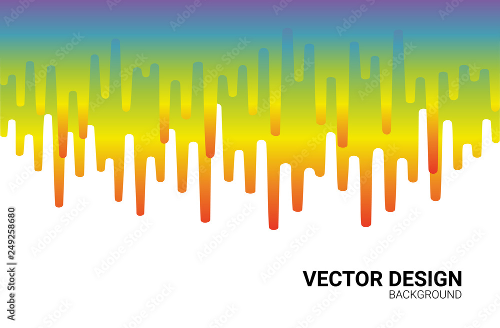 Poster abstract vintage backgrounds with dynamic color rounded shapes