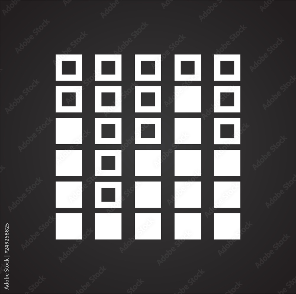 Poster equalizer icons on black background for graphic and web design, modern simple vector sign. internet 