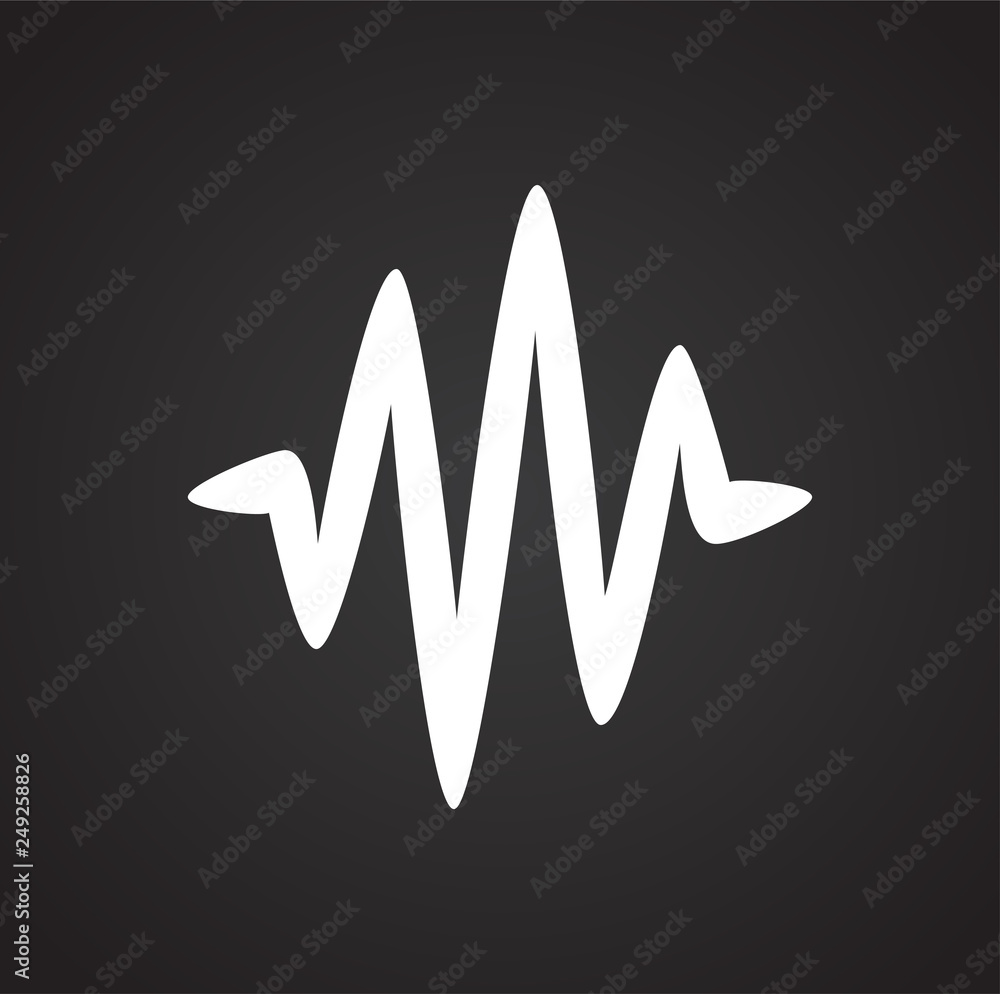 Poster equalizer icons on black background for graphic and web design, modern simple vector sign. internet 