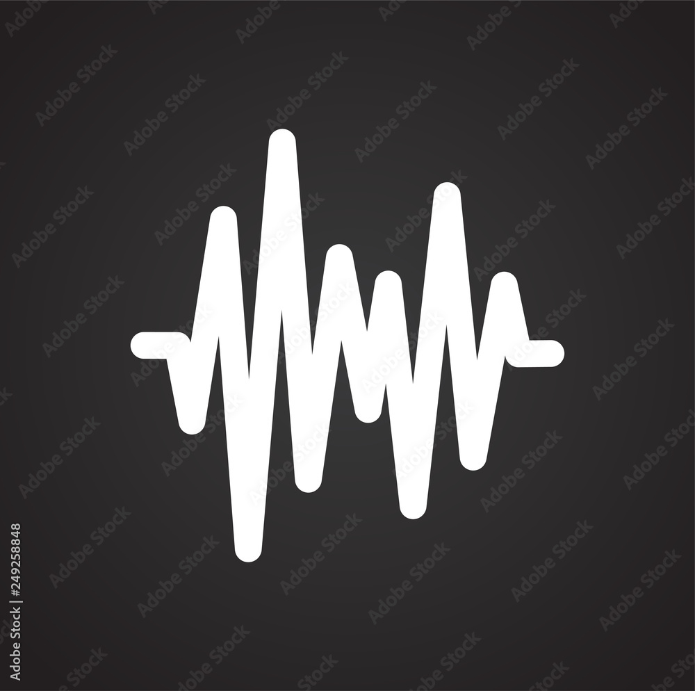 Poster equalizer icons on black background for graphic and web design, modern simple vector sign. internet 