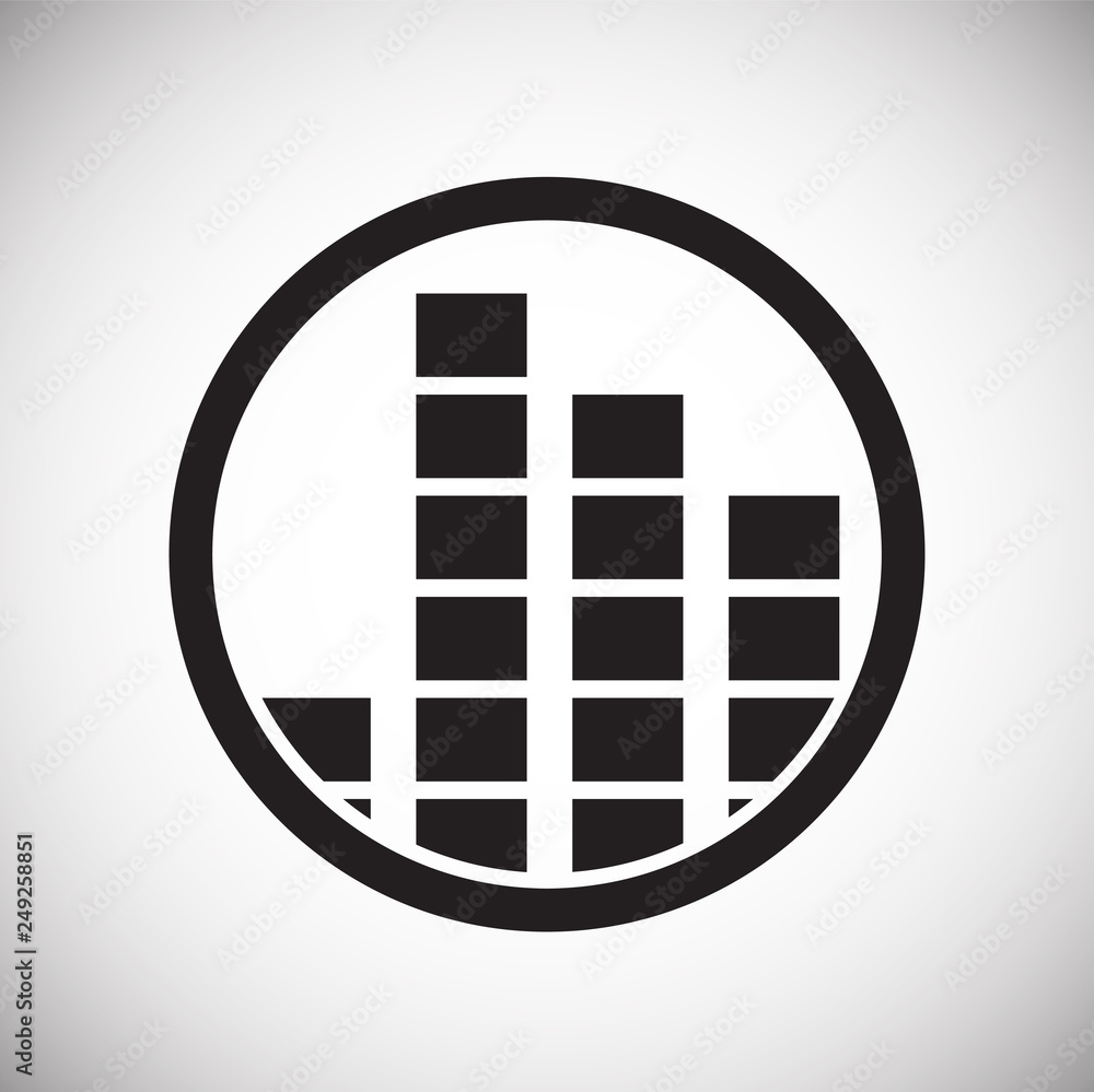 Poster equalizer icon on white background for graphic and web design, modern simple vector sign. internet c