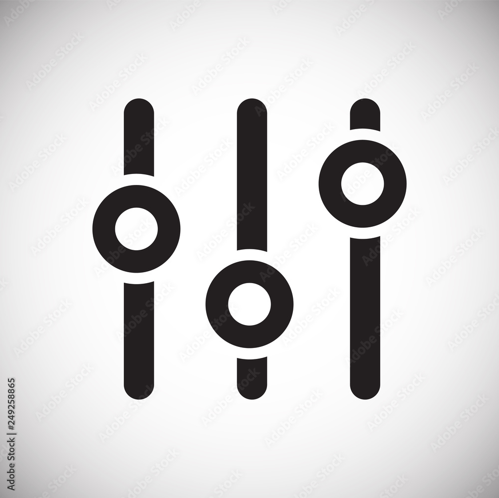 Poster equalizer icon on white background for graphic and web design, modern simple vector sign. internet c