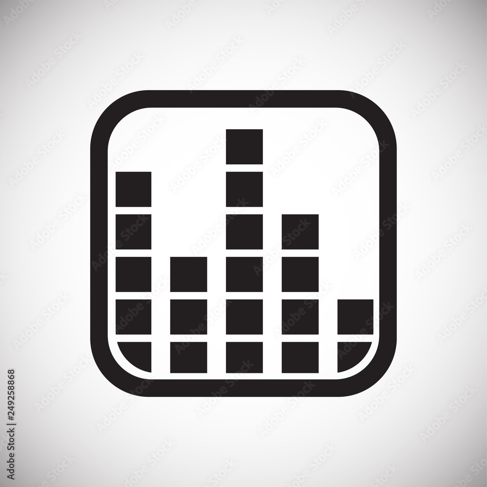 Poster equalizer icon on white background for graphic and web design, modern simple vector sign. internet c