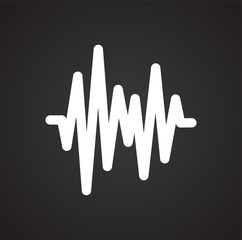 Equalizer icons on black background for graphic and web design, Modern simple vector sign. Internet concept. Trendy symbol for website design web button or mobile app