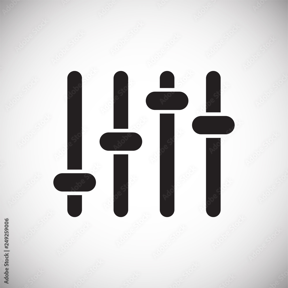 Poster equalizer icon on white background for graphic and web design, modern simple vector sign. internet c