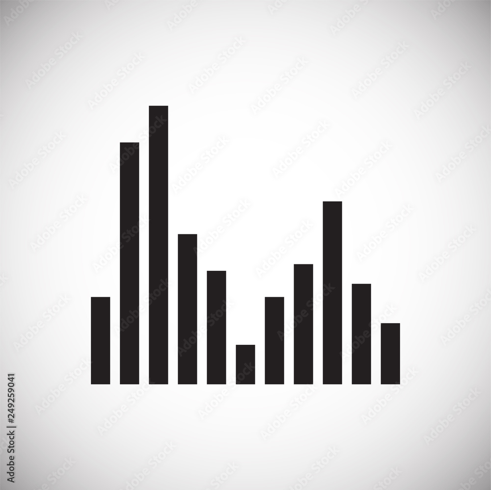 Poster equalizer icon on white background for graphic and web design, modern simple vector sign. internet c