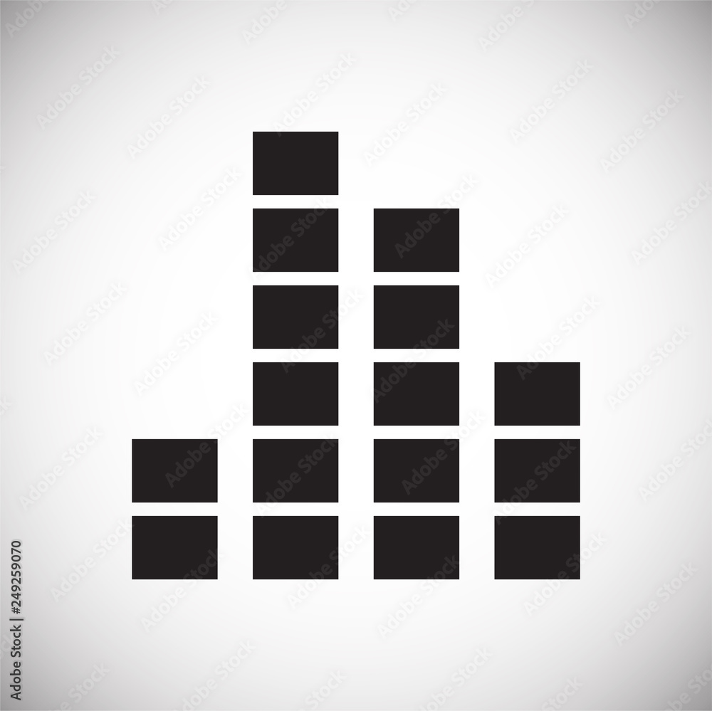 Poster equalizer icon on white background for graphic and web design, modern simple vector sign. internet c