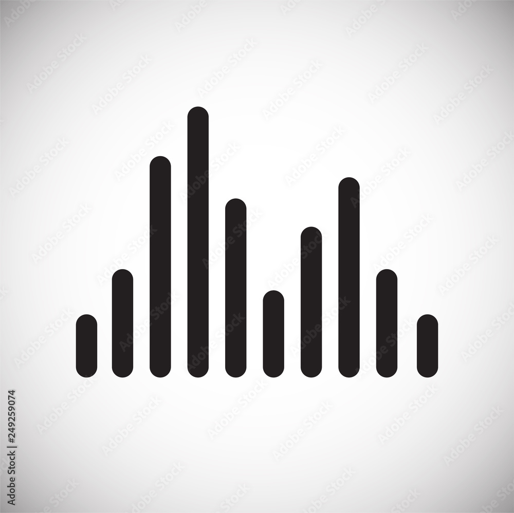 Poster equalizer icon on white background for graphic and web design, modern simple vector sign. internet c