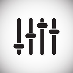 Equalizer icon on white background for graphic and web design, Modern simple vector sign. Internet concept. Trendy symbol for website design web button or mobile app