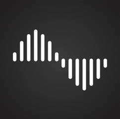 Obraz premium Equalizer icons on black background for graphic and web design, Modern simple vector sign. Internet concept. Trendy symbol for website design web button or mobile app