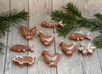 Traditional Christmas gingerbreads