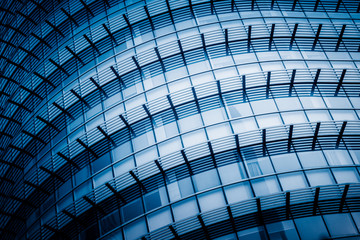 Obraz premium abstract architecture, blue toned image.