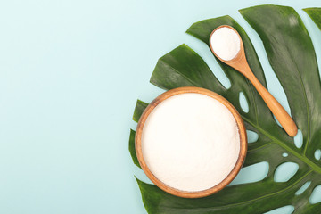 Spoon of powder collagen