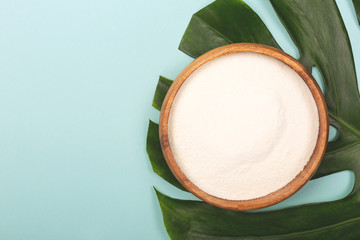 Spoon of powder collagen