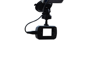 CCTV car cameraisolated on white background with clipping path.