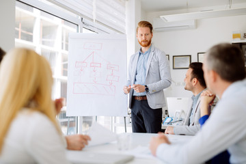 Obraz premium Presentation and training in business office