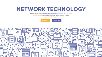 NETWORK TECHNOLOGY BANNER CONCEPT