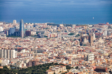 Obraz premium Aerial view ov Barcelona