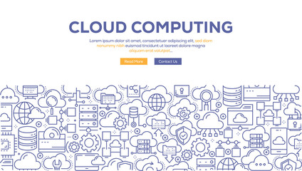 CLOUD COMPUTING BANNER CONCEPT