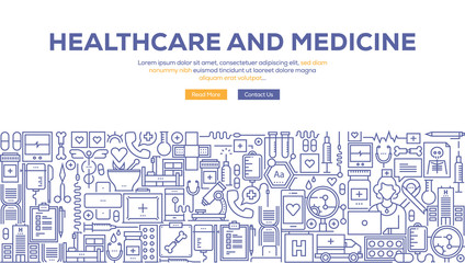 HEALTHCARE AND MEDICINE BANNER CONCEPT