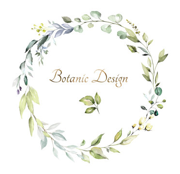 botanical design. herbal banners on white background for wedding invitation, business products. web banner with leaves, herbs
