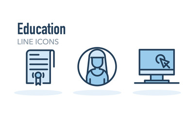 EDUCATION LINE ICONS