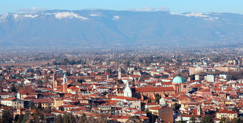 view of Vicenza city in Italy