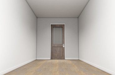 Empty Room And Office Door