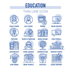 EDUCATION LINE ICON SET