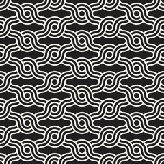 Vector seamless interlacing lines pattern. Modern stylish abstract background. Repeating geometric stripes design.